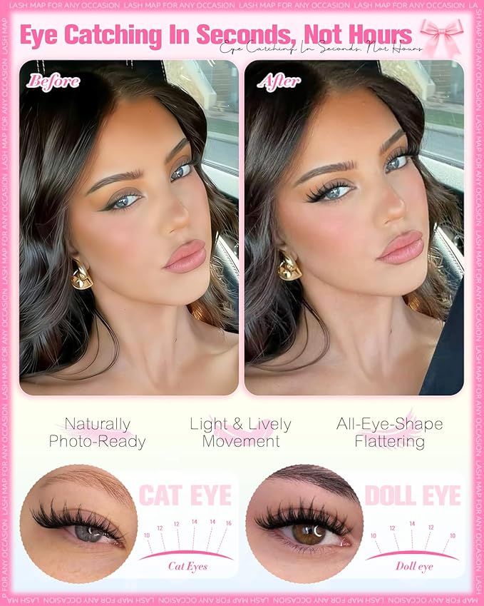 Wtvane Fairy Lash Clusters Wispy Eyelash Clusters Natural 10-16MM Lash Extensions 200Pcs Individual Lashes Clusters CD Curl Cluster Eyelash Extensions with Thin Lash Bnad DIY Manga Look at Home