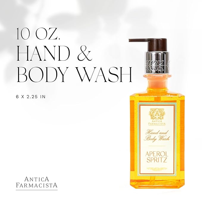 Antica Farmacista Hand & Body Wash - Luxury Nourishing Body Wash - Hydrating Hand Cleansing Wash - Bath & Body Gift - Aperol Spritz, 10 fl oz