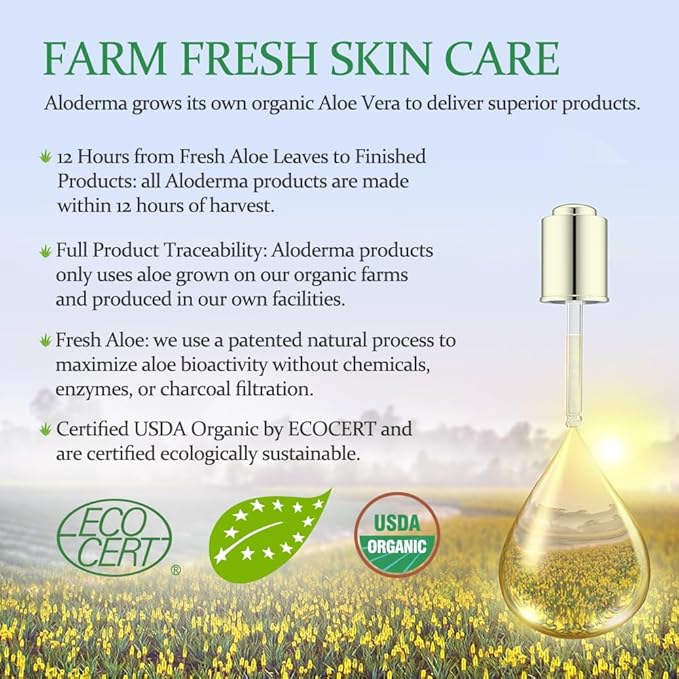 Aloderma Firming Skin Toner with 91% Organic Aloe Vera - Natural Facial Toner for Women with Natural Botanicals to Diminish The Appearance of Fine Lines & Wrinkles - Aloe Vera Facial Toner - 4.2oz
