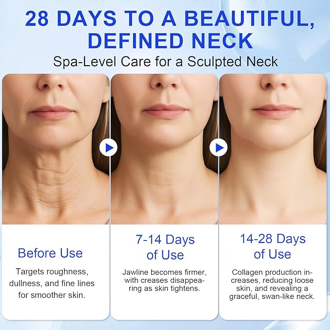 AH-8 Firming Neck Cream,Firming Lifting Neck Creams for Tightening & Moisturizing Skin with Massage Roller, AH-8 Neck Cream for Crepey Skin,Hydrating & Reduce Wrinkles for Men and Women