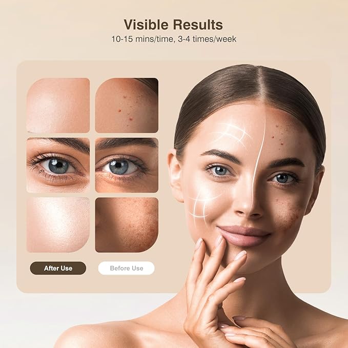 Red Light Therapy for Face 4 Modes, Breathable Red Light Therapy Mask with 4 Color Light Modes, 850NM Infrared LED Face Mask Light Therapy with Timer, Portable Led Mask for Home & Travel