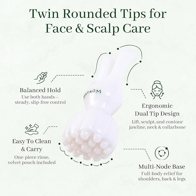 Bunny Gua Sha Tool for Face — Jawline & Facial Contour Lifting, Face Massage Tool, Lightweight, Warm，Smooth and Unbreakable， Scalp Gua Sha