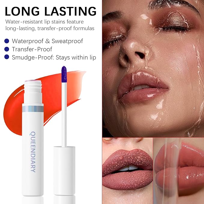 Lashcharm lip stain peel off,Long-Lasting All day Lips tick peel off Masque,Waterproof and Transfer Proof Lip tint - Matte Finish Peel Off lip stain（ 04 Darling Stain ）