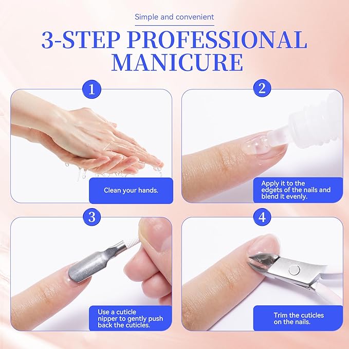 SASSYTIP Cuticle Remover Gel, 15-20 Second Rapid Softening with Jojoba Oil & Vitamin E, Gentle Dead Skin Remover for Hands & Feet, Home & Salon Use, 1 fl. oz. (Clear)