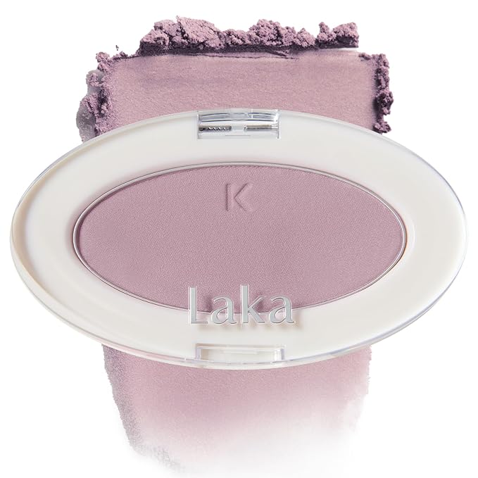 Laka Love Silk Blush, Radiant Powder Blush, Silky, Buildable Color with a Natural Glow, Long Lasting, Moisturizing Formula for a Fresh, Flushed Look, K-Beauty (#708 Poem)