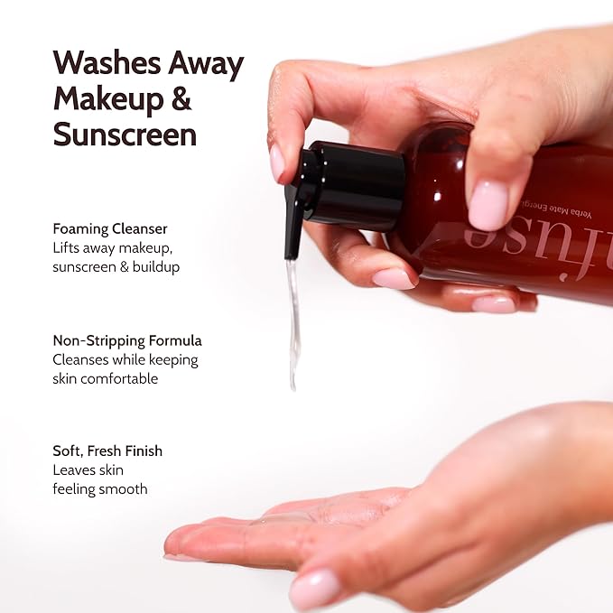 Infuse Non-Stripping Cleanser for Mature Skin | Makeup remover | pH Balanced, Hydrating Gentle Face Wash with Yerba Mate Antioxidants | The Foundation of Your Prime Ritual