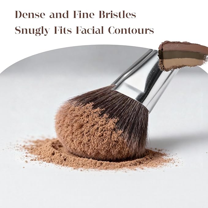 Angled Blush Brush, Bronzer Brush, Contour Brushes For Makeup, Foundation Brush, Angled Makeup Brush, Soft Dense Bristles Vegan & Cruelty-Free, Ideal For Liquid Cream And Powder Cosmetics
