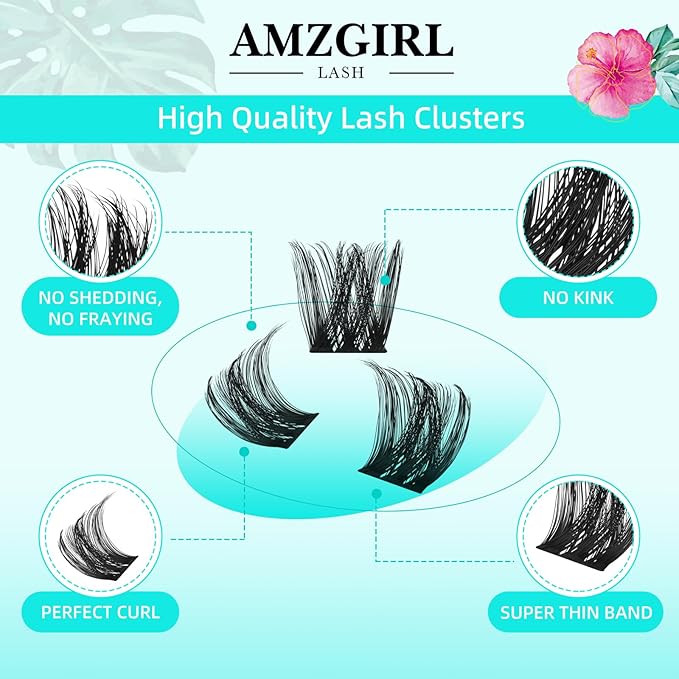 Lash Clusters Wet Look 140Pcs Fluffy Eyelash Cluster Ultra-Thin Lash Band Eyelashes Extensions Spiky Anime Wide Span Lashes(Sunflower,D-Mix10-18mm)