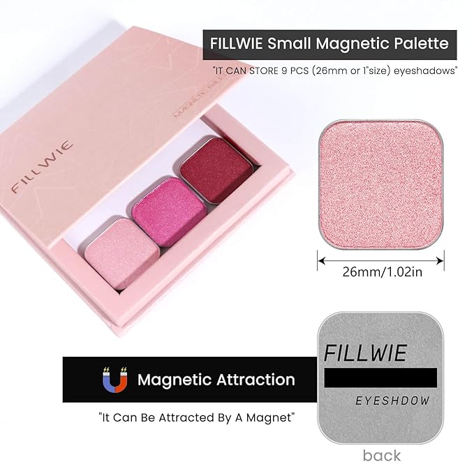 3-Color Eyeshadow Combo Pack – Matte & Shimmer Neutral Shades,Powder, Highly Pigmented, Long-Lasting, Refills Pans for Custom Magnetic Palette