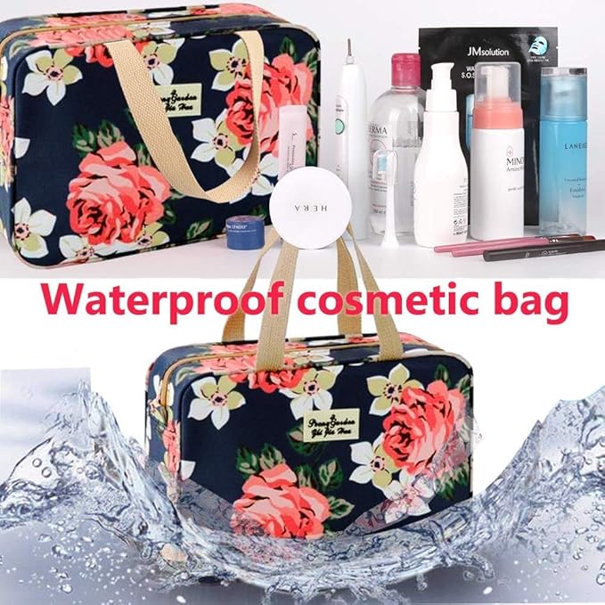 Hjkiopc Large Makeup Bag Toiletry Bag for Women Make Up Bag Cosmetic Bag Toiletries Bag Brush Bags for Traveling