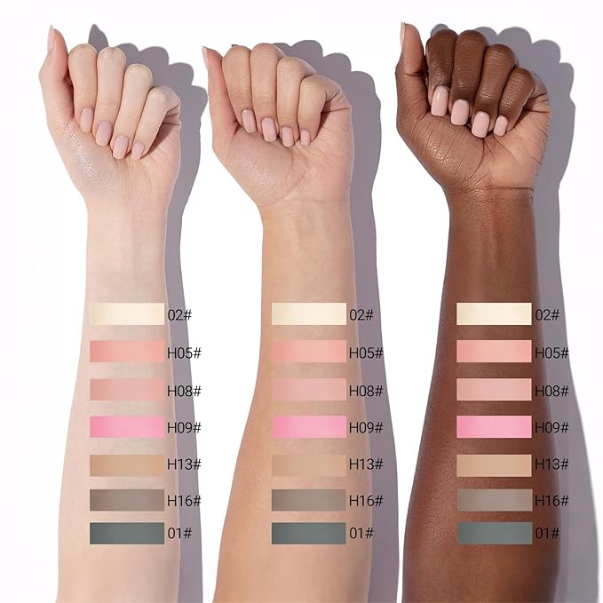 Erinde Single Matte Eyeshadow Palette, Velvet Eye Shadow Compact Powder Natural Makeup, Long-Lasting Eye Makeup, Ultra-Blendable, Pigmented Color, Vegan Formula, H08 Pale Mauve