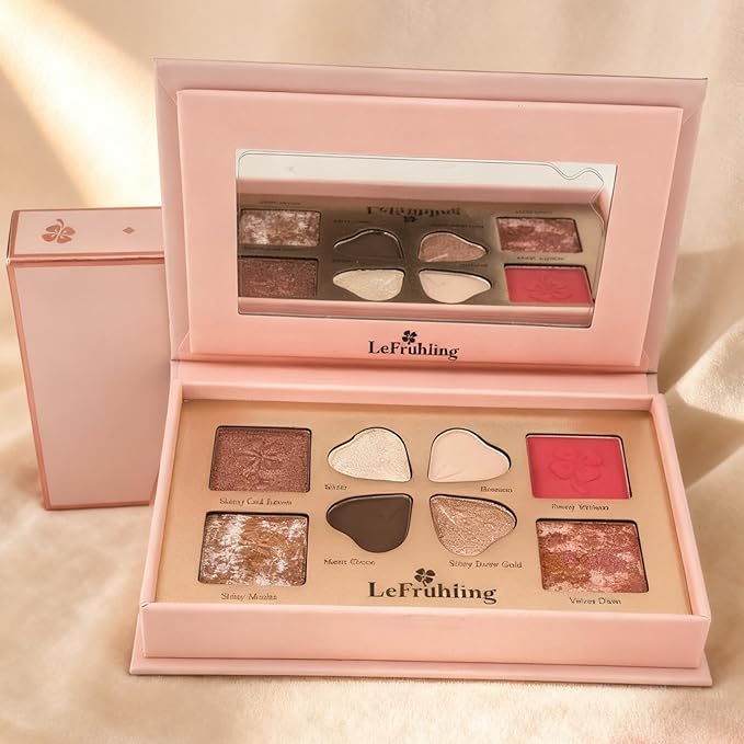 All in one Full Size Travel-Friendly Baked Makeup Palette,High Pigmented Long Lasting, glitter Shimmer Matte,Bronzer Blush Highlighter and Eyeshadows