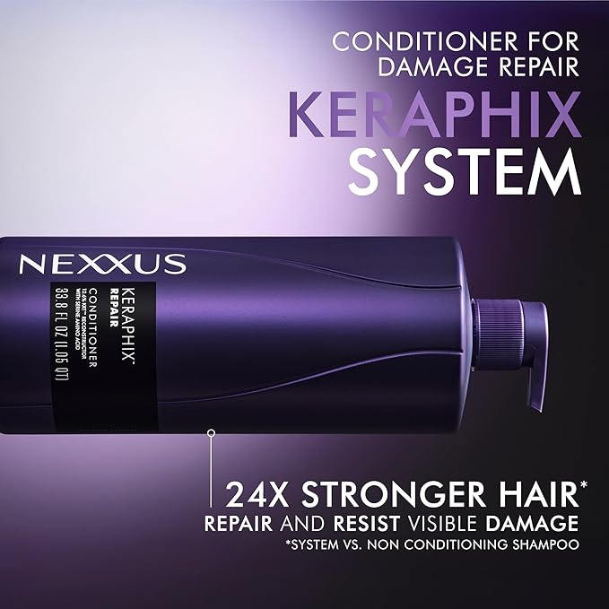 Nexxus Keraphix ProteinFusion Conditioner with Keratin Protein and Black Rice Conditioner for Damaged Hair 33.8 oz