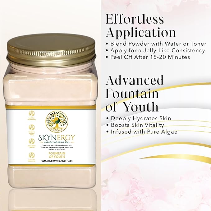 Fountain Of Youth Jelly Mask - Professional Peel Off Mask for Hydration & Glow - Vajafacial Jelly Mask - Spa Grade Skincare Mask for Home Use, hydro Glo Face Mask |12 Applications (30 Fl Oz)