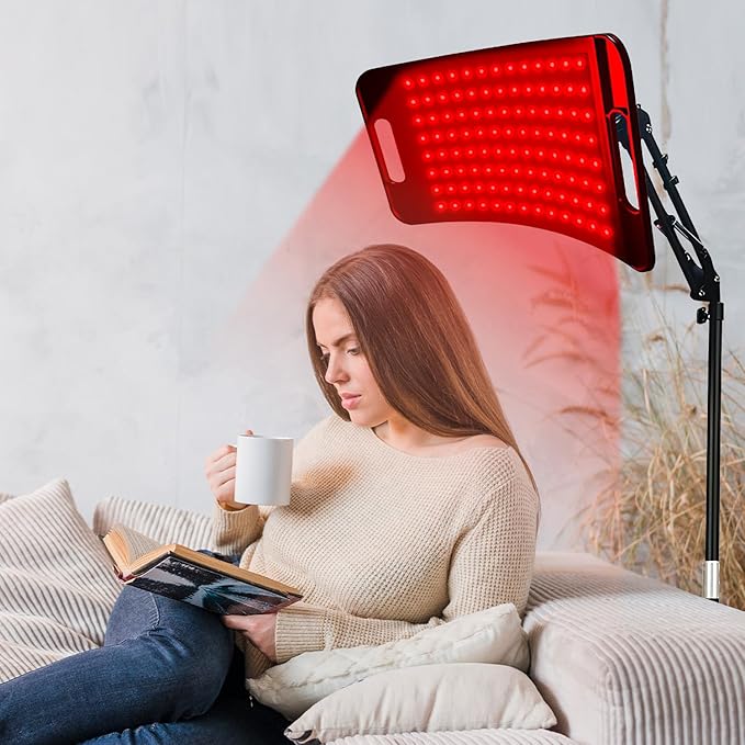 Infrared Light Therapy Panel with Stand, 660nm Red Light and 850nm Near Infrared LED Red Light Therapy Device at Home