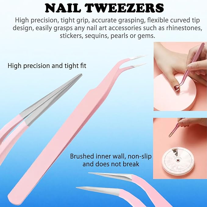 Nail Art Tools Set, Nail Art Brushes with Nail Art Palette, Nail Dotting Tools, Dual Tipped Silicone Nail Tools, Nail Design Tools Supplies Kit for Nail Tech and Beginners