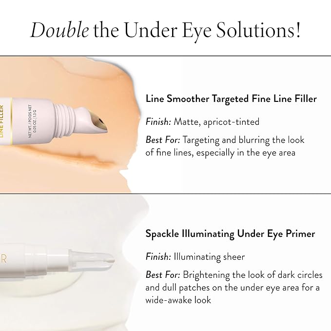 LAURA GELLER Line Smoother Targeted Fine Line Filler | Instant Blurring Primer for Wrinkles & Pores, Subtly Tinted, with Vitamin C & Niacinamide for Mature Skin