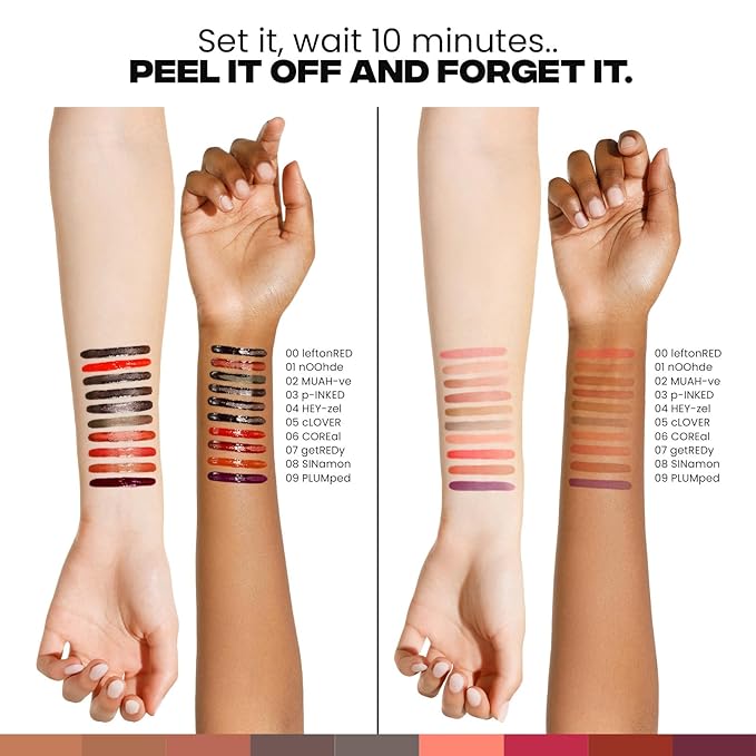 Sacheu Lip Liner STAY-N Peel Off Lip Stain — Long Lasting Waterproof Lip Tint with Hyaluronic Acid & Vitamin E — Transfer Proof Matte Finish, Vegan & Cruelty-Free (COREal)