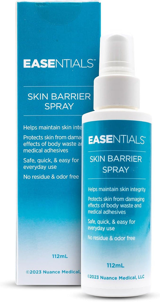 Quick-Drying, Low-Residue Ostomy Barrier Spray – Ideal for Sensitive Skin - Spray-On Silicone Skin Prep for Pain-Free Application and Removal of Ostomy Pouches and Bandages