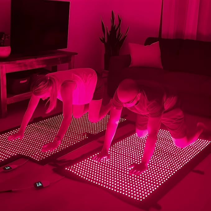 2026 Upgraded Dual Wavelength LED Beads 660nm&850nm Red Light Therapy Blanket Full Body, Used to Face and Body Pain Relief Skin Health Personal Care, 75" x 35'' (Black)