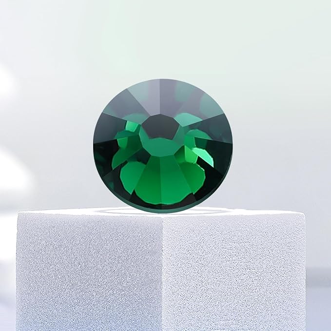 MEIBITE Flatback Rhinestones Bulk, 14400PCS Malachite Green Rhinestones for Clothes DIY Decoration Crafts, Malachite Green, SS10, 2.7-2.9mm