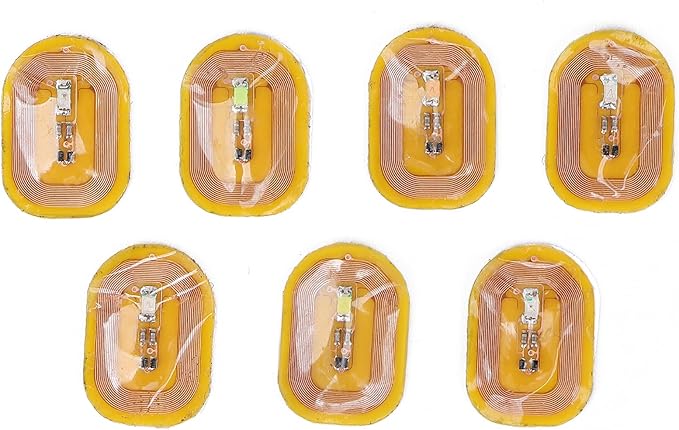 Jiawu Glowing NFC Nail Stickers, Smart LED Light Source NFC Nail Art Tips Lighting for Mobile Phone