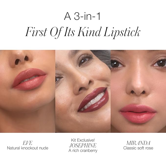 RMS Beauty Legends to Love Kit - Lipstick Set, Lip Tint Makeup Gift Set, Lip Color Gift Ideas, Lip Stain Make Up Kit Beauty Gifts for Teens & Women