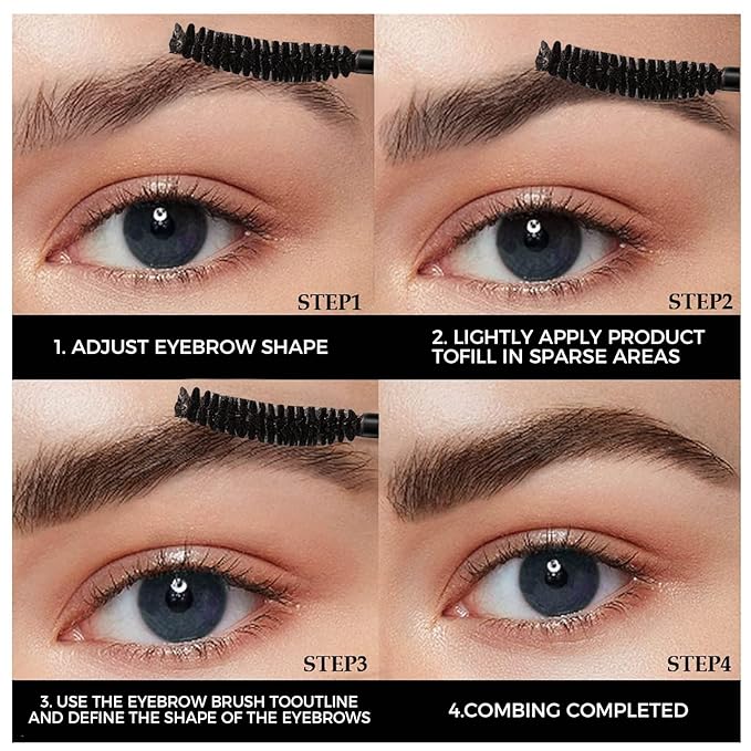 2 Packs Eyebrow Gel, Buildable, Creates Full, Voluminous-Looking Brows, Locks Hairs In Place, 24hrs for Soft Full Brows, 5g (01#)