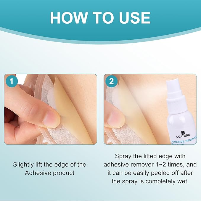 150 ml Adhesive Remover for Skin Spray Bandage & Surface & ostomy Supplies No Sting-Sensitive Skin-All Natural,5FL. OZ Bottle