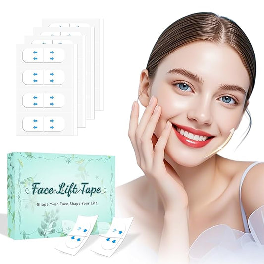 Neck Tape Lifting Invisible, Face Lift Tape Instant Facelift Under Makeup, V Edge Patches Skin Lifter Tapes for Turkey Neck, Loose Sagging Skin, Wrinkle, Jowl, Eye, Double Chin (1 Count (Pack of 280))