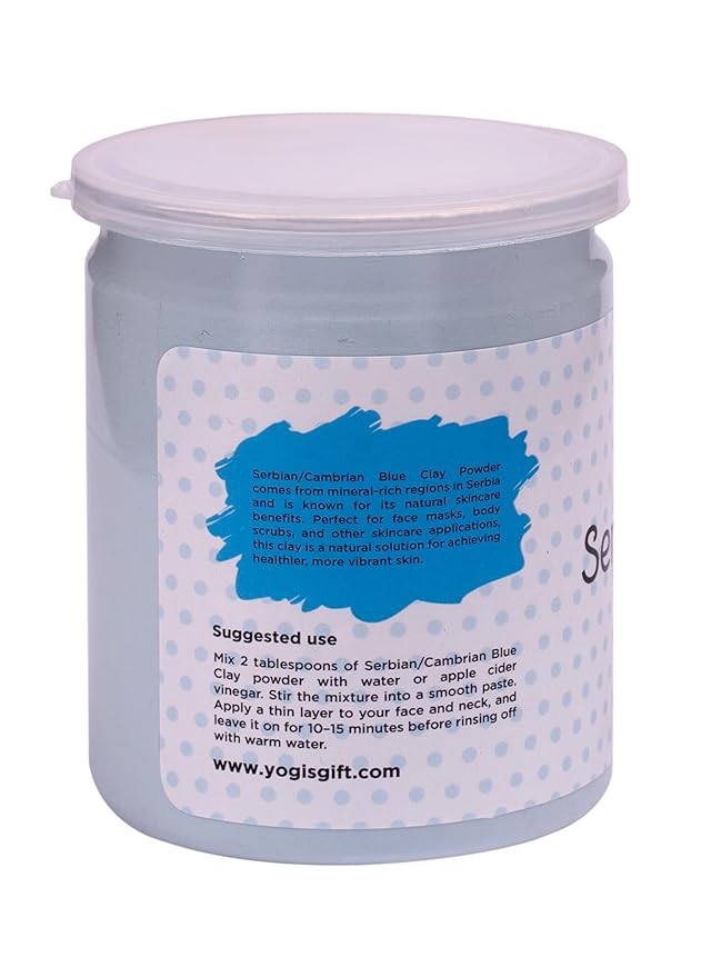 Serbian Blue Clay Powder 8 oz (227g) - 100% Natural Cambrian Clay For Skin & Soap Making - By Yogi's Gift®