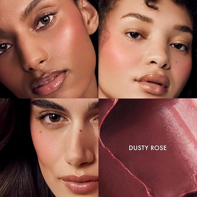 Summer Fridays Blush Butter Balm - Skincare-Infused Hydrating Cream Blush with Hyaluronic Acid, Ceramides, & Shea Butter for a Dewy Flush of Color - Cheek and Lip Tint - Dusty Rose (0.14 Oz)