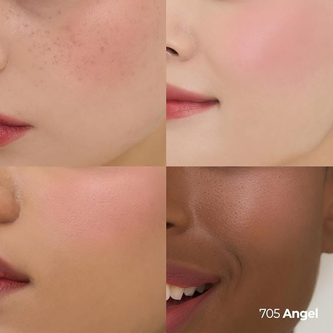 Laka Love Silk Blush, Radiant Powder Blush, Silky, Buildable Color with a Natural Glow, Long Lasting, Moisturizing Formula for a Fresh, Flushed Look, K-Beauty (#705 Angel)