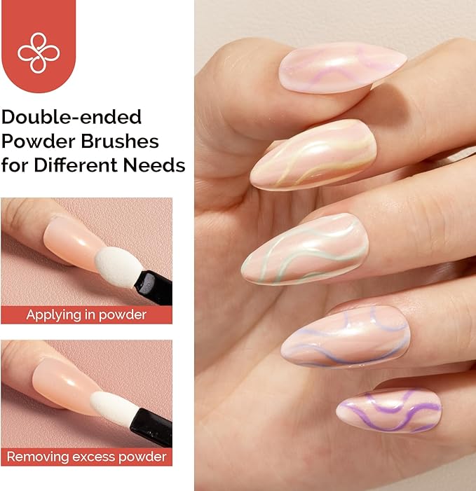 MelodySusie Gold Chrome Nail Powder for Gel Nails,Pearl Powder Mirror Effect Pigment Pearlescent Mermaid Pigment Pearl Glitter for Home DIY Salon Use