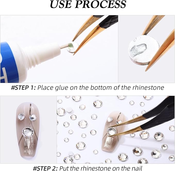 Meibite Crystal Clear Flatback Rhinestones, Glass Rhinestones for Nail Art and Craft, Glue Fix, Loose Crystal Gemstones(Crystal, SS16, 2880pcs, 3.8-4.0mm)