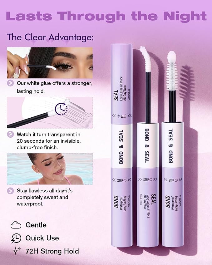 EYDEVRO Flora Lash Clusters Kit Wispy Natural Eyelash Clusters Kit 10-18mm DIY Lash Extension Kit Flaunt Cluster Eyelash Extensions Individual Lashes Kit Waterproof Lash Bond and Seal, Tweezers, Brush