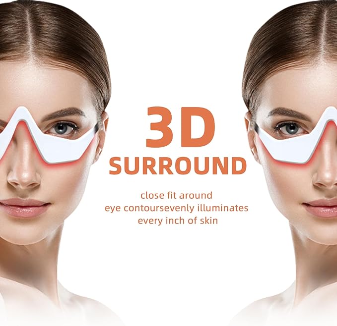 3D Eyelift Device – Red Light Under Eye Therapy with Microcurrent & 3D Fit Design | Reduces Wrinkles, Dark Circles & Puffiness | Silent Operation for Sensitive Skin & Busy Lifestyles