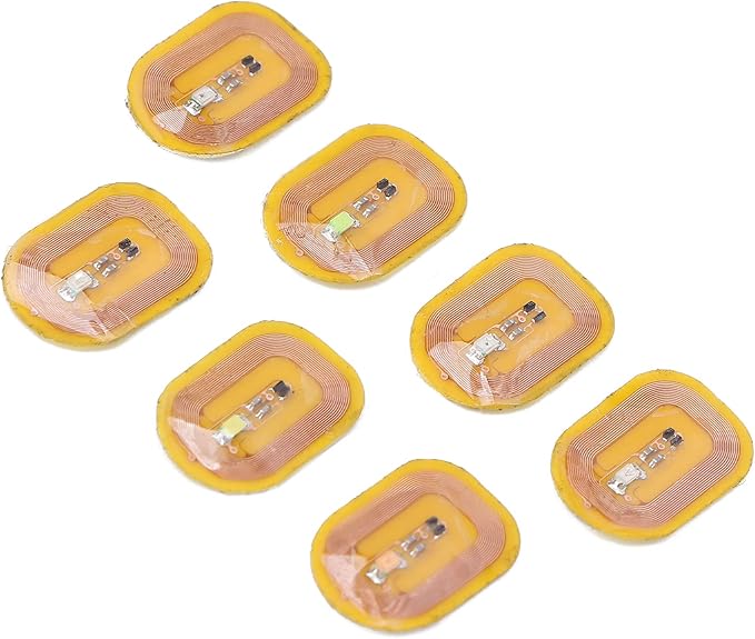 Jiawu Glowing NFC Nail Stickers, Smart LED Light Source NFC Nail Art Tips Lighting for Mobile Phone