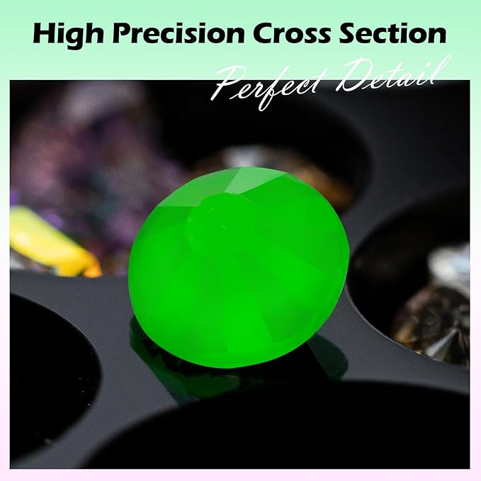 Meibite Neon Green Flatback Rhinestones, Glass Rhinestones for Nail Art and Craft, Glue Fix, Loose Crystal Gemstones(Neon Green, SS6, 1440pcs, 1.9-2.0mm)