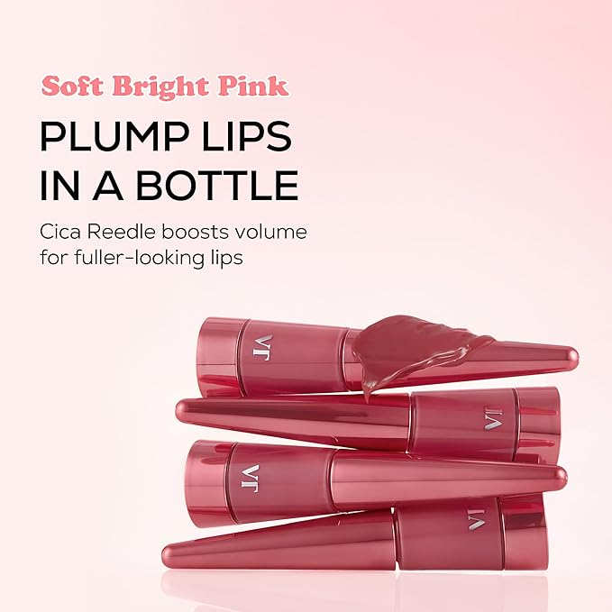 VT COSMETICS Reedle Shot Lip Plumper, Hydrate & Volumize Lip Gloss, Smooth Lip Wrinkles, Korean Lip Plumper, High Shine, Lip Enhancer, Hyaluronic Acid, Stocking Stuffers, 0.15 oz. (Usagi Pink)