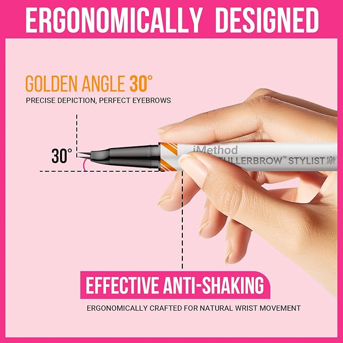 iMethod Curved Eyebrow Pen and Eyebrow Gel - Eyebrow Pencils for Women with Natural Hair Like Strokes, Brow Gel Clear for Soft Full Brows, Waterproof, All-Day Defined, Black Brown