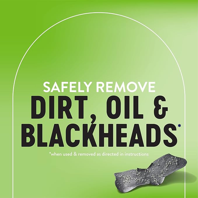 Bioré Charcoal Deep Cleansing Pore Strips for Men, Nose Strips for Blackhead Removal on Oily Skin, Features C-Bond Technology with Instant Pore Unclogging, 6 Count