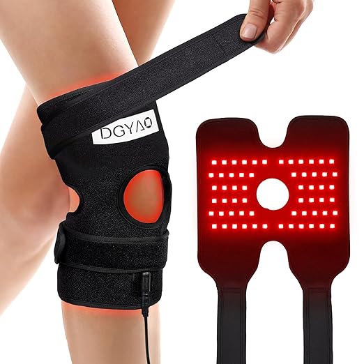 Red Light Therapy Device for Joint Pain Relief, 880nm Infrared Light Therapy Wearable Adjustable Wrap for Knee Elbow, Home Use Led Light Therapy Pads