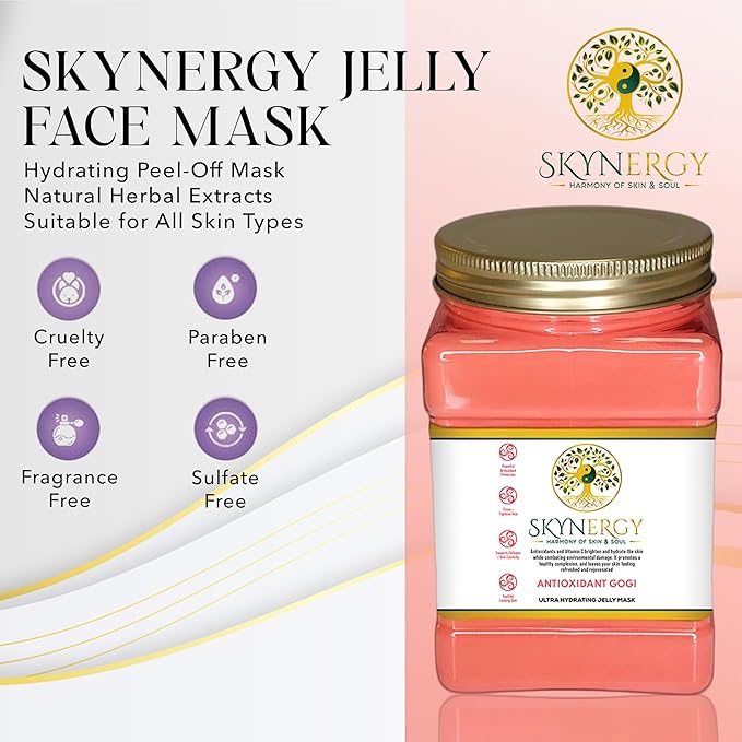 Antioxidant Gogi Jelly Mask - Professional Peel Off Hydro Glo face Mask for Hydration & Glow - Vajafacial Jelly Mask - Suitable for all Skin Types for Home Use |12 Applications (30 Fl Oz)