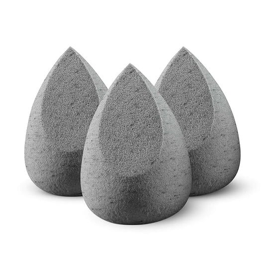Carolina Cosmetics - Beauty Blender, Plant-Based Makeup Sponge - Soft, Reusable, Latex-Free, Made with Coconut Husk Powder for Foundation & Concealer - Pack of 3