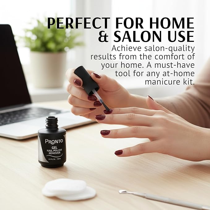 Pronto Quick Peel Off Gel Nail Polish Remover - Fast Acting, No Soaking, Salon Quality for Nail Glue & Polish Removal - Easy, Peel Off Magic in 3-5 Minutes, Friendly Formula for Salon-Quality Results