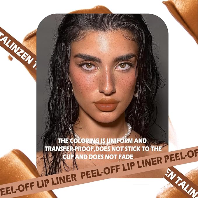 TALINZEN lip stain peel off,beauty-waterproof,transfer-proof and smudge-proof,makeup for all occasions,perfect for everyone (#01,0.12floz/3.5ml e)