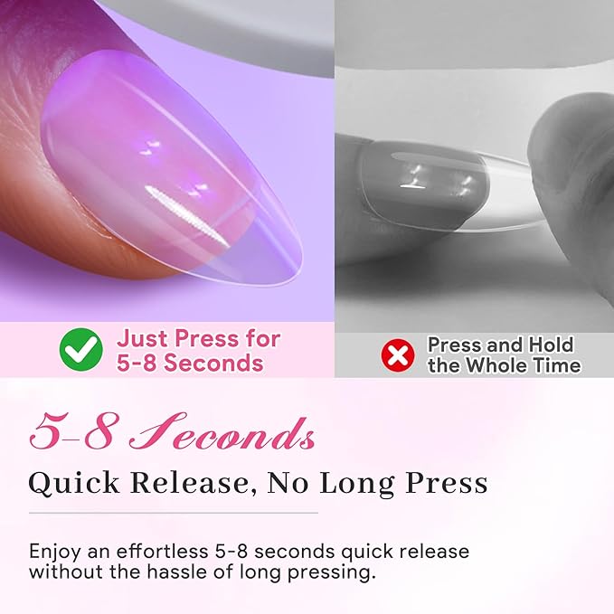 QIEK Nail Tips Gel Glue 15g - Lamp Curing Solid Nail Glue for False Acrylic Nails, Crystal Clear Long Lasting 28 Days No Yellowing Salon Quality DIY Home Beginner-friendly