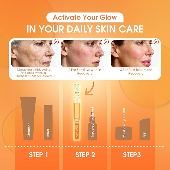 Salmon DNA Serum, Anti-Wrinkle PDRN Serum, 8000ppm Salmon Egg Ampoule, Collagen, Glutathione, Niacinamide, Hyaluronic Acids, Vitamin E - Korea Skin Care for Anti-Wrinkle & Radiance, 0.05 fl.oz x 35e