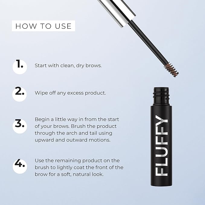 Wunderbrow Fluffy Brow Wax, 16 hour hold, Smudgeproof and Water resistant, Shade: Black/Brown